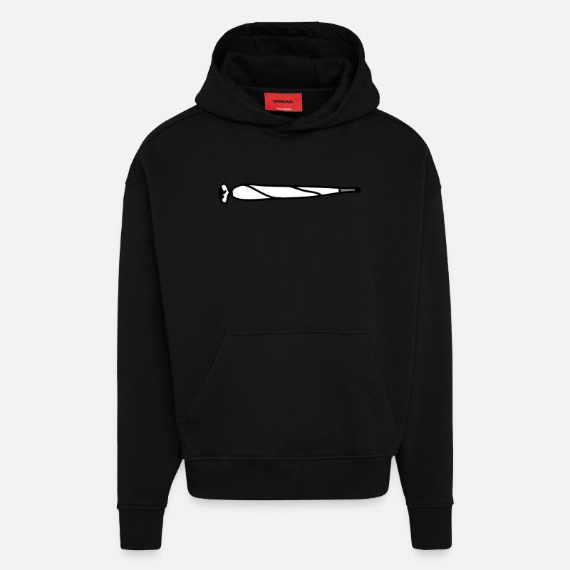 Joint - Sweat à capuche bio épais oversize fabriqué en UE - SOLID BLACK
