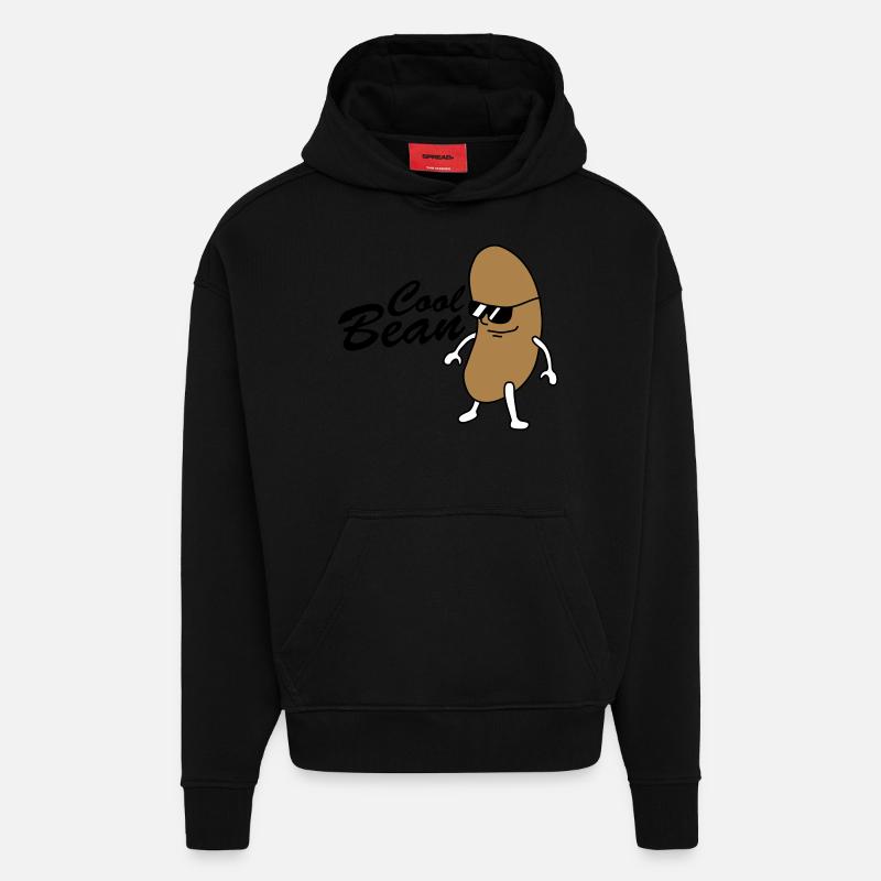 Cool Bean Boss - Sweat à capuche bio épais oversize fabriqué en UE - SOLID BLACK