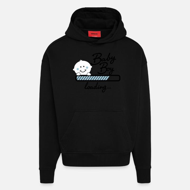 Baby Boy loading... - Hoodie- made by SPREAD  - SOLID BLACK