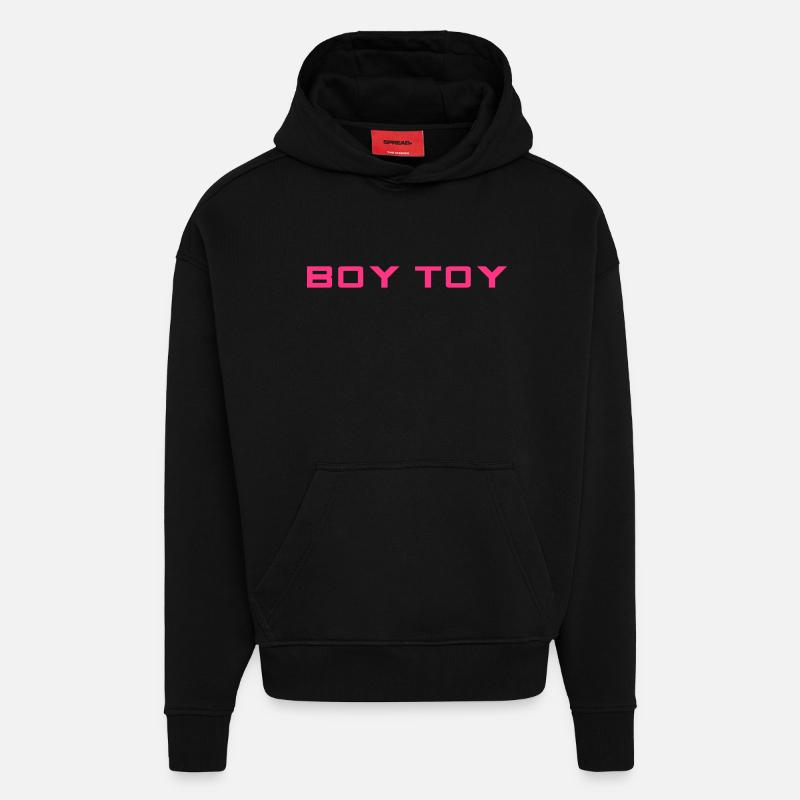 Boy Toy - Sweat à capuche bio épais oversize fabriqué en UE - SOLID BLACK