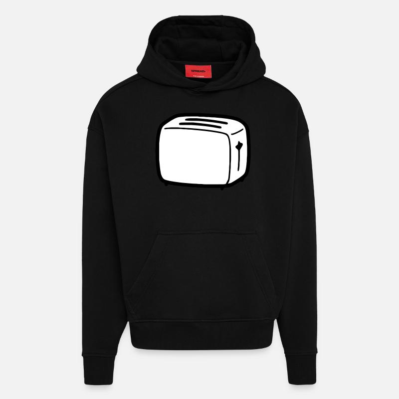 toaster - Heavyweight Oversized Organic hettegenser produsert i EU - SOLID BLACK