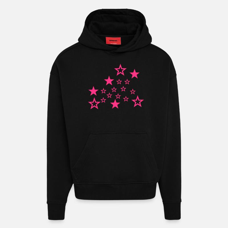 Sterne - Hoodie- made by SPREAD  - SOLID BLACK