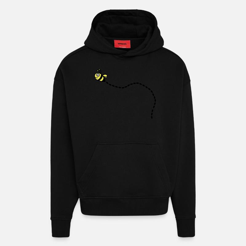 biene2 - Hoodie- made by SPREAD  - SOLID BLACK