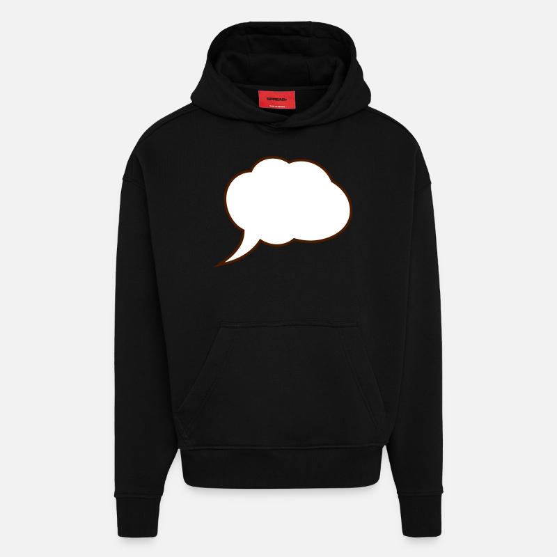 2541614 15461264 speech bubble - Hoodie- made by SPREAD  - SOLID BLACK