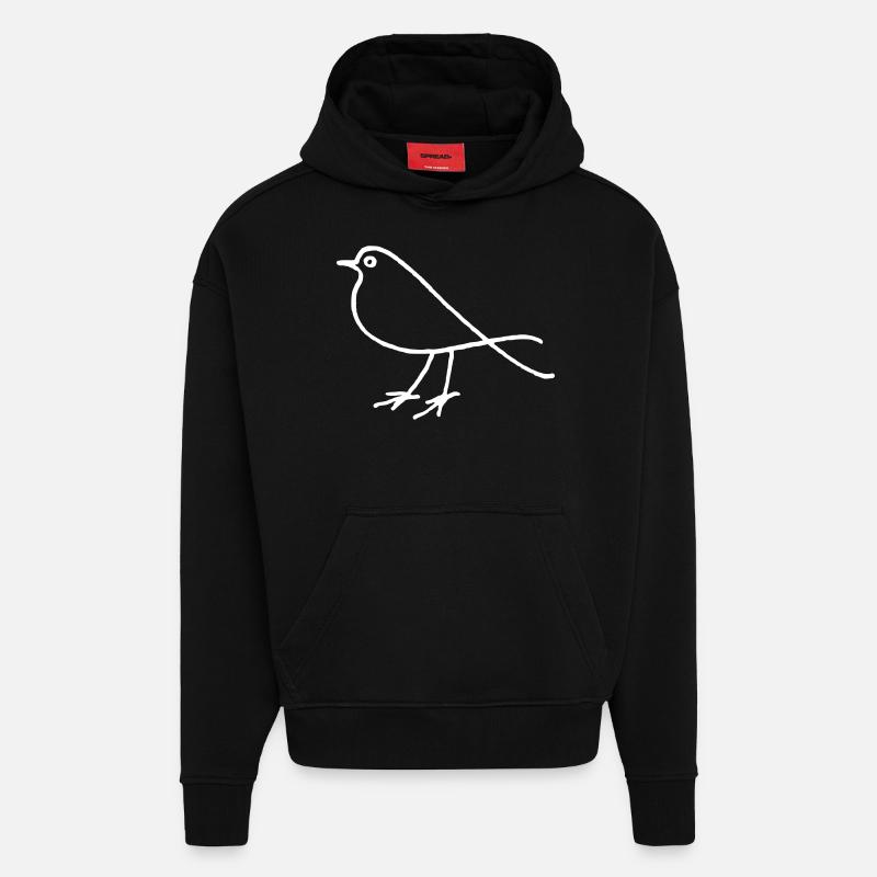 Vogel - Hoodie- made by SPREAD  - SOLID BLACK