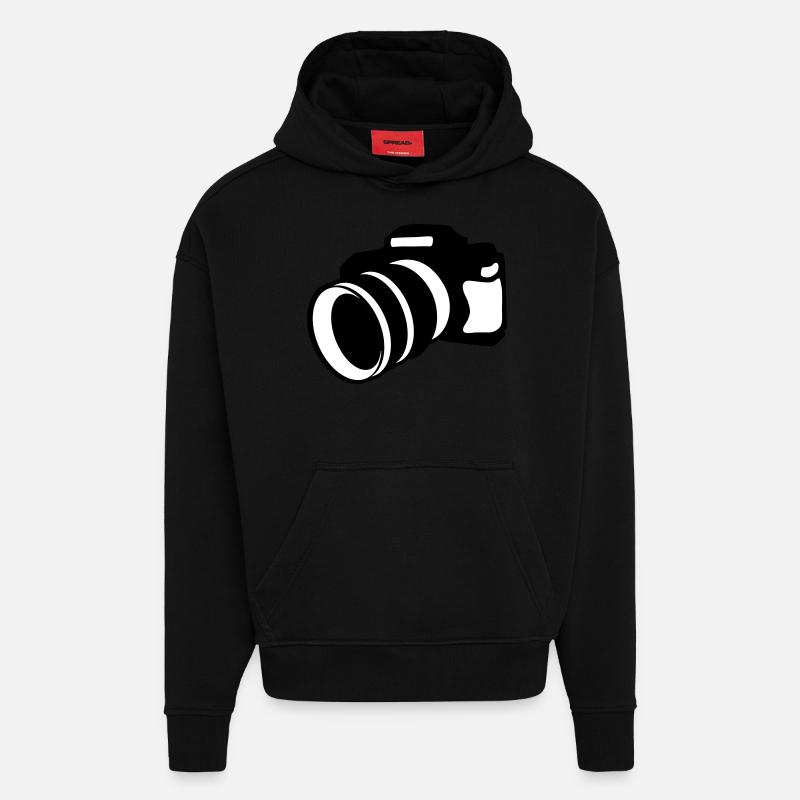 Kamera - Hoodie- made by SPREAD  - SOLID BLACK