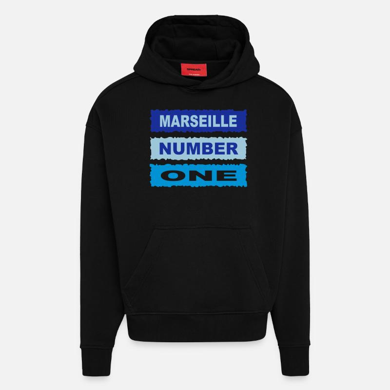 Marseille - Hoodie- made by SPREAD - SOLID BLACK