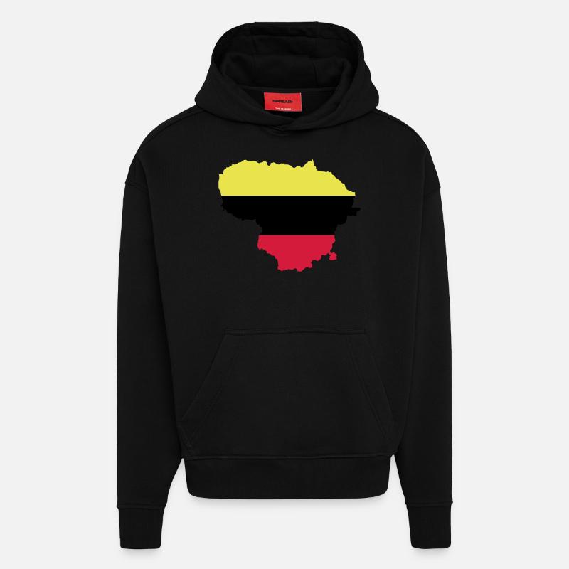 Litauen - Hoodie- made by SPREAD - SOLID BLACK