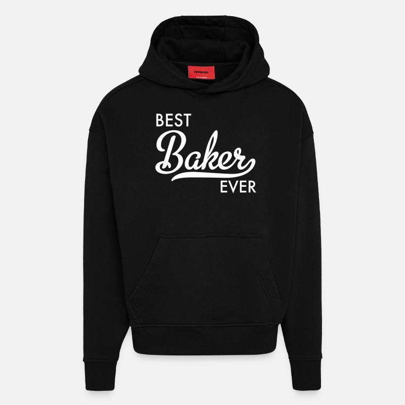 Bäcker - Hoodie- made by SPREAD  - SOLID BLACK