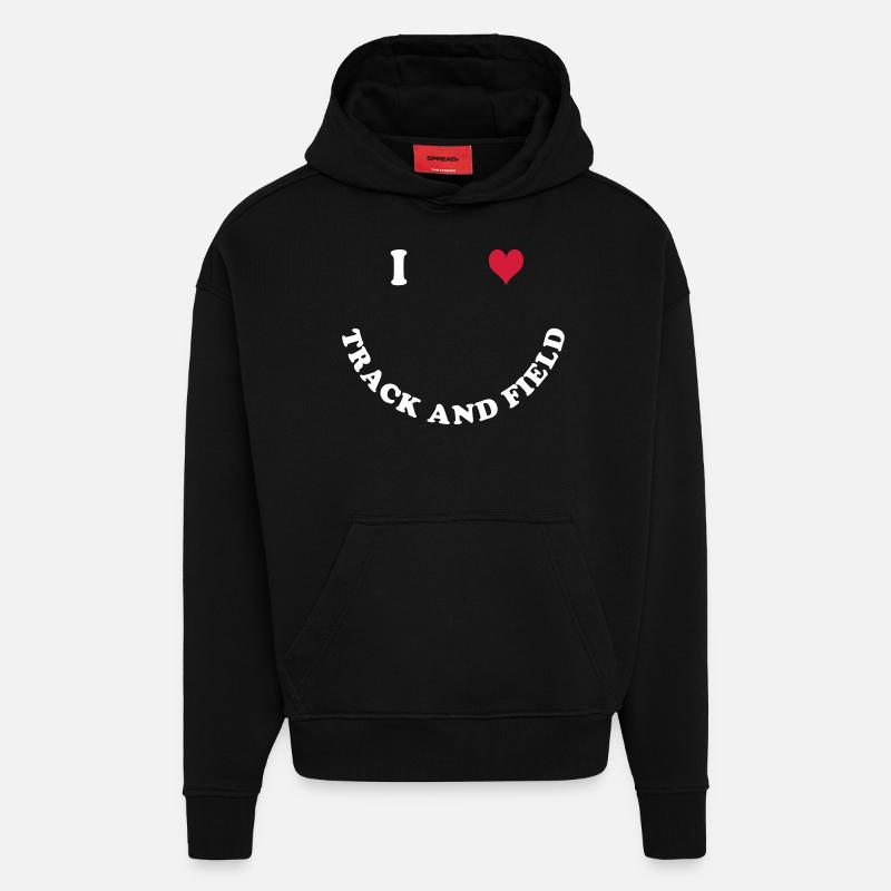 Athlétisme - Sweat à capuche bio épais oversize fabriqué en UE - SOLID BLACK