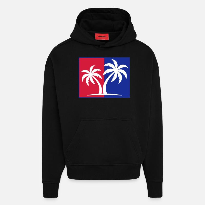Palm Tree Symbol - Hoodie- made by SPREAD  - SOLID BLACK