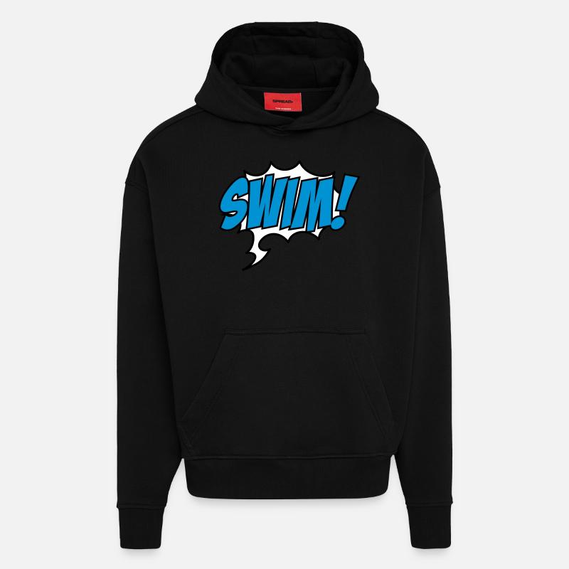 nager - Sweat à capuche bio épais oversize fabriqué en UE - SOLID BLACK