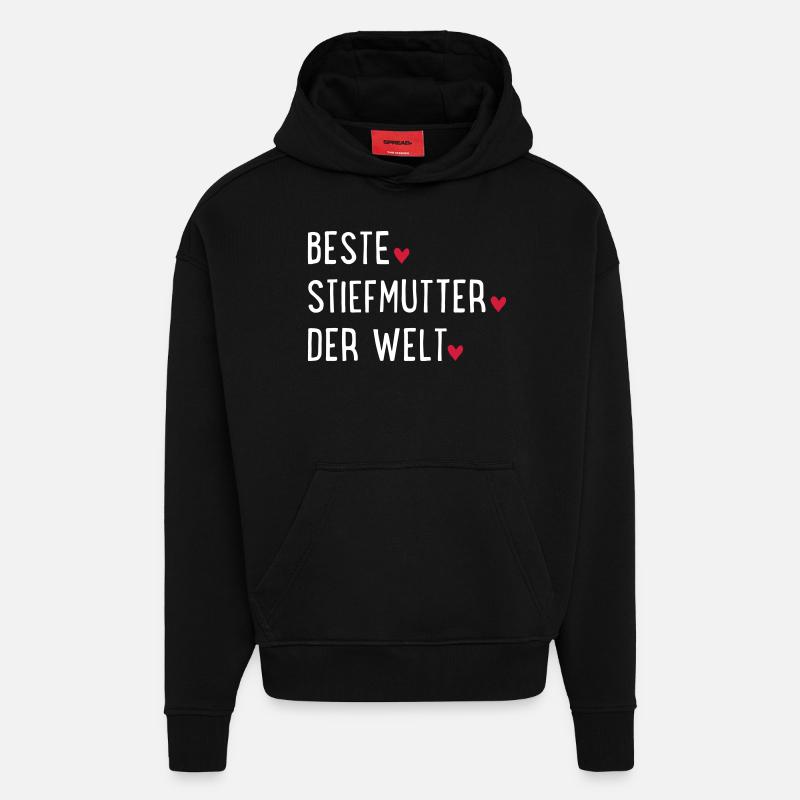 beste Stiefmutter der Welt - Hoodie- made by SPREAD  - SOLID BLACK
