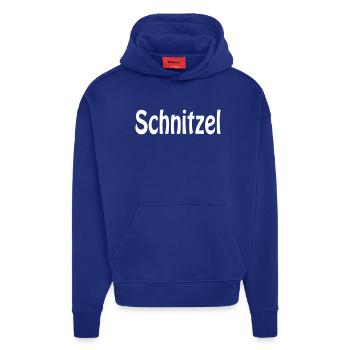 Schnitzel - Sehr gut aussehender Typ - Hoodie- made by SPREAD  - Iconic Blue - Vorne