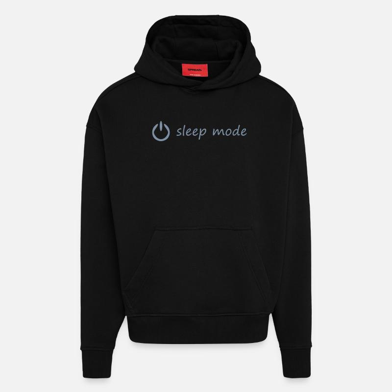 Mode veille - Sweat à capuche bio épais oversize fabriqué en UE - SOLID BLACK