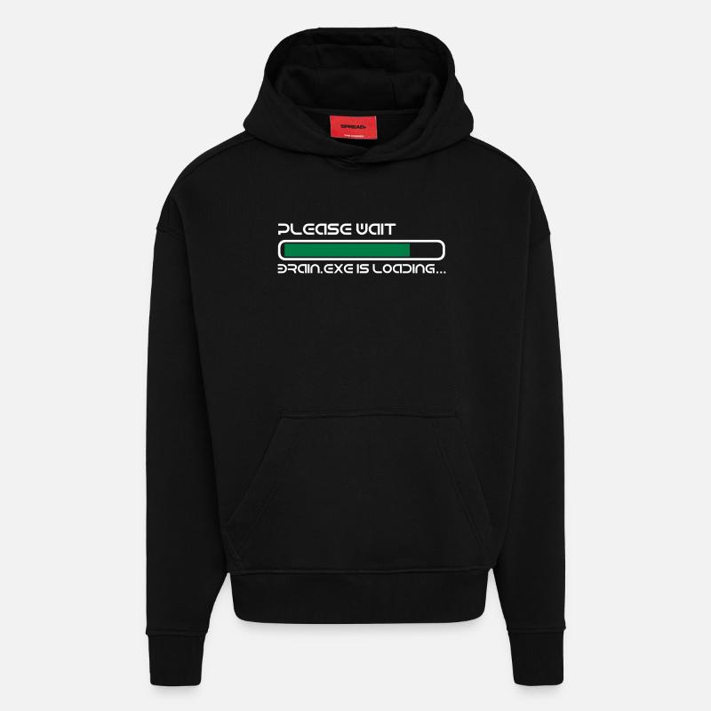 Gehirn wird geladen... - Hoodie- made by SPREAD  - SOLID BLACK