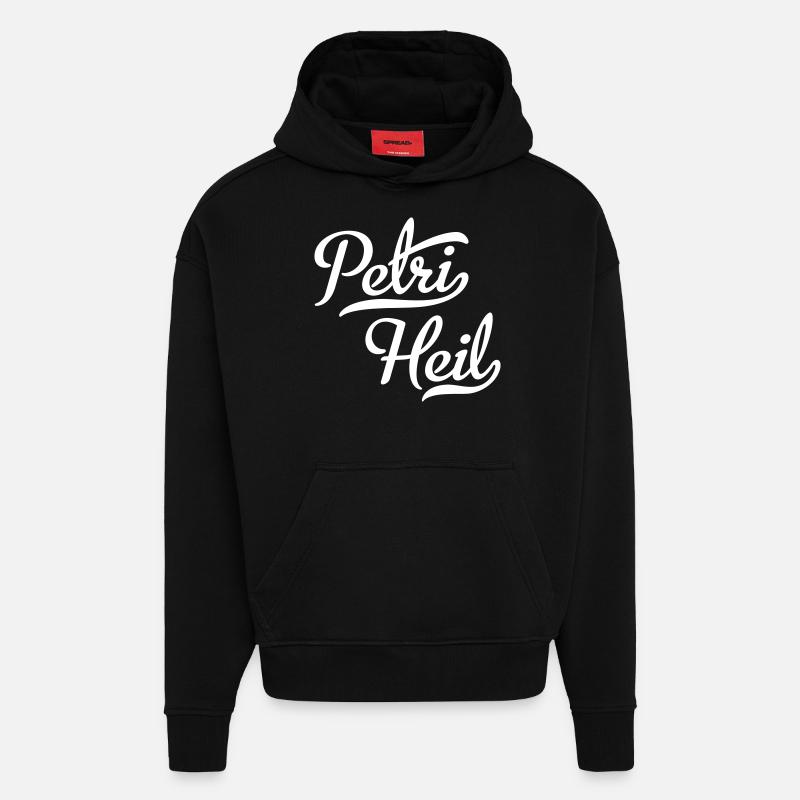 Petri Heil - Hoodie- made by SPREAD  - SOLID BLACK