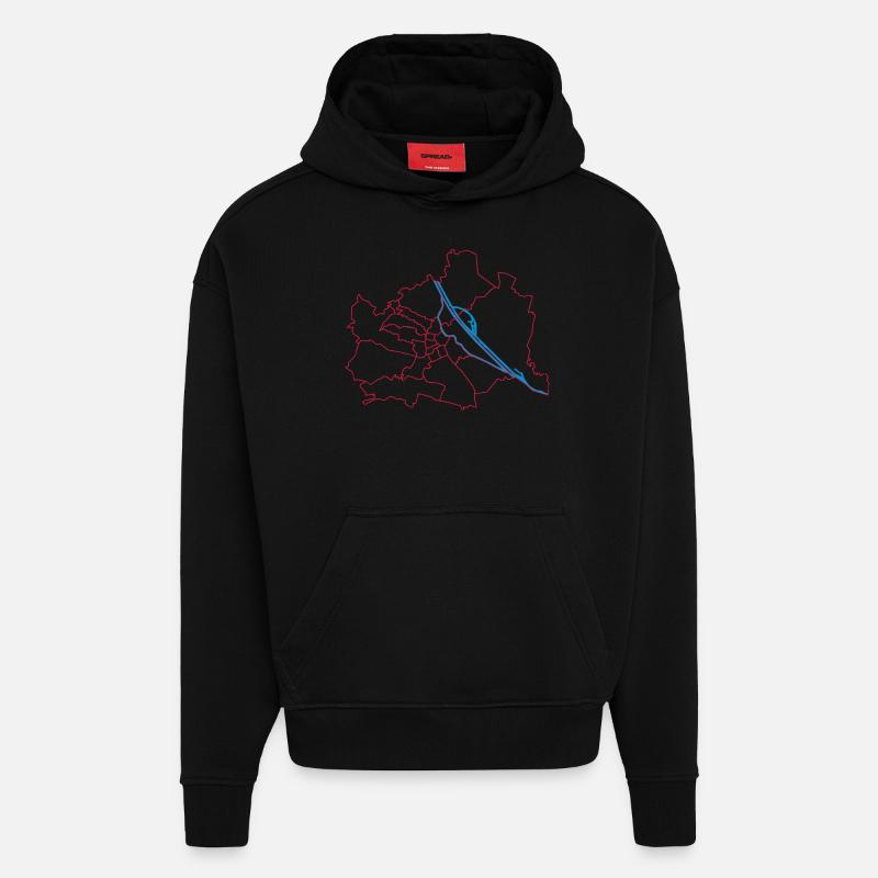 Vienne - Sweat à capuche bio épais oversize fabriqué en UE - SOLID BLACK
