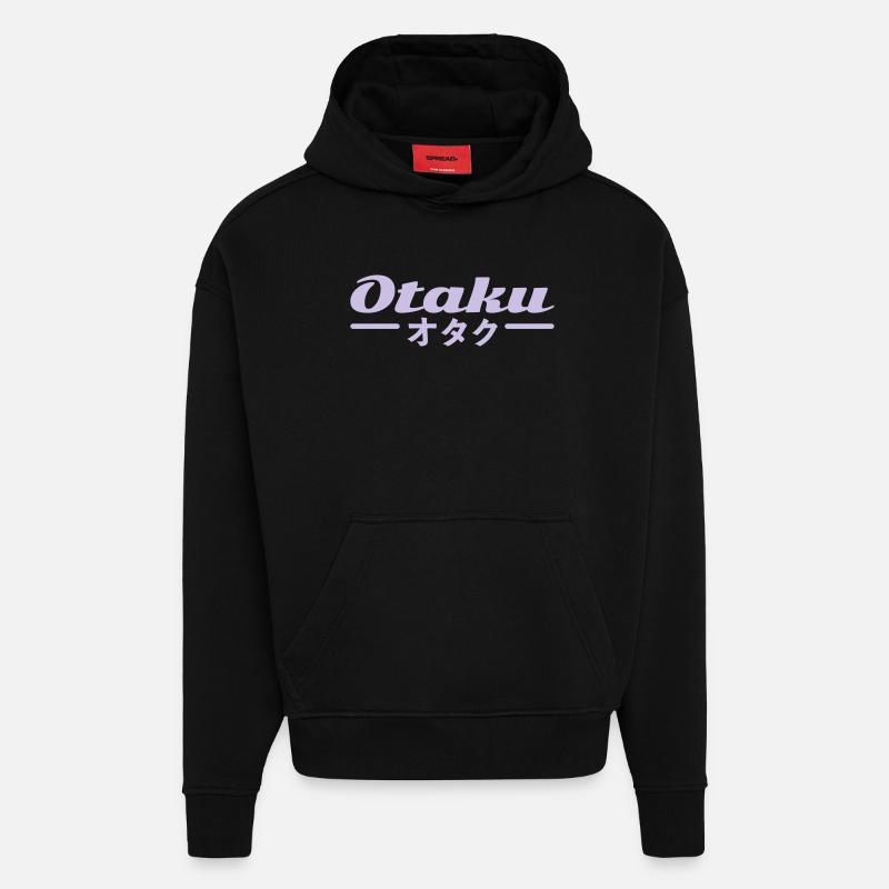 otaku - Sweat à capuche bio épais oversize fabriqué en UE - SOLID BLACK