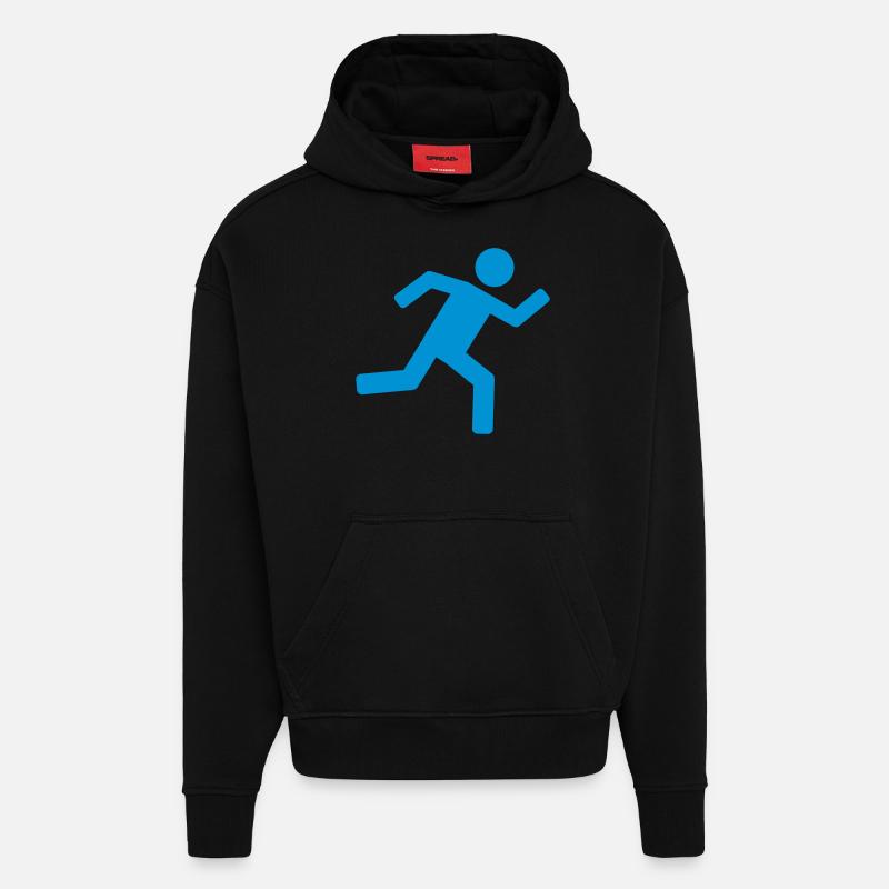 Laufen - Läufer - Hoodie- made by SPREAD - SOLID BLACK