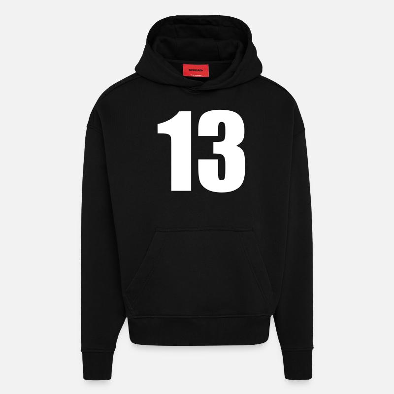 13 - Sweat à capuche bio épais oversize fabriqué en UE - SOLID BLACK