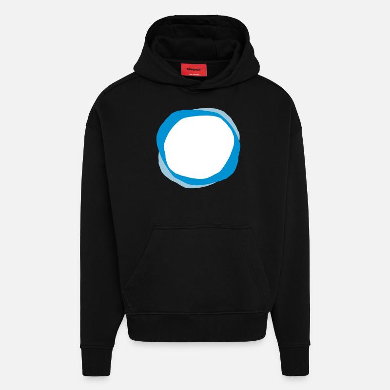 Psychedelic Circles - Hoodie- made by SPREAD  - SOLID BLACK