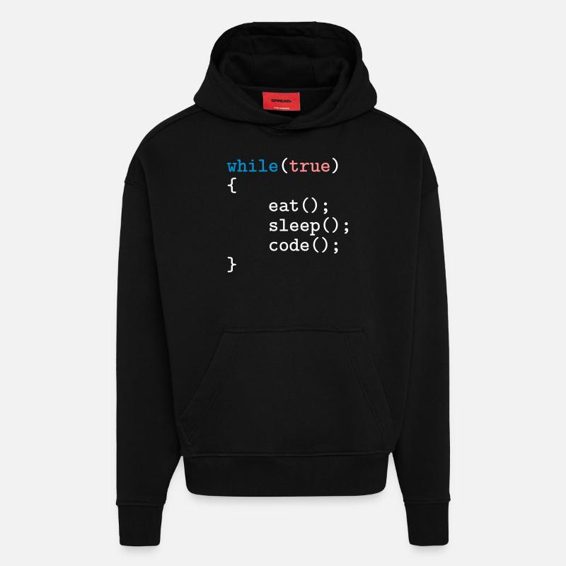 Programmierer, Software, Informatik, Developer - Hoodie- made by SPREAD  - SOLID BLACK