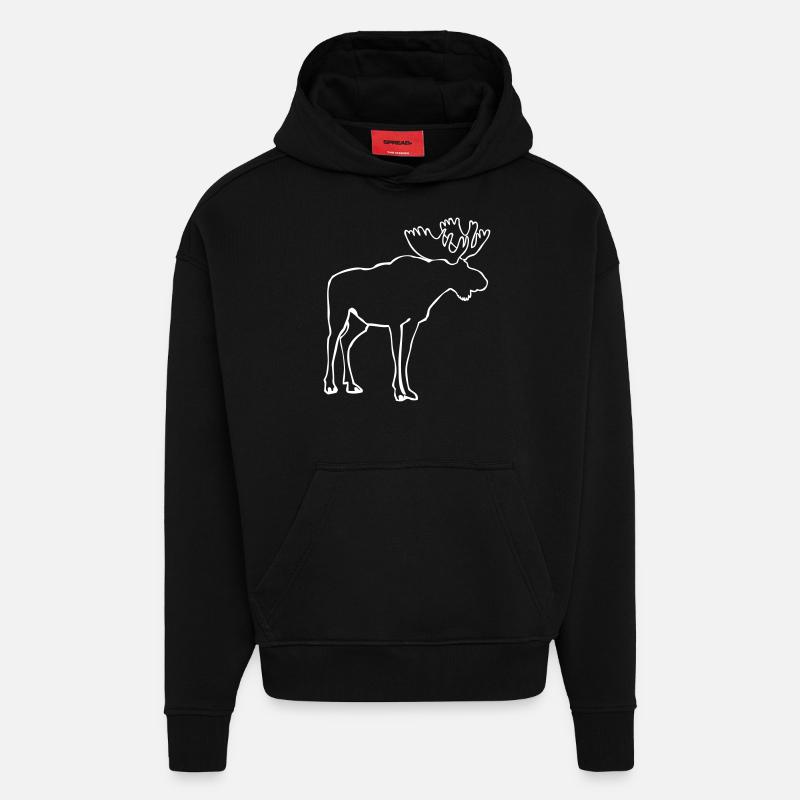 le Canada - élan - Sweat à capuche bio épais oversize fabriqué en UE - SOLID BLACK