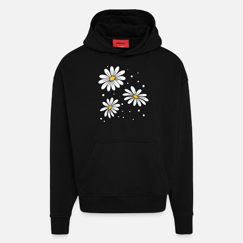 Gänseblümchen Punkte - Hoodie- made by SPREAD  - SOLID BLACK