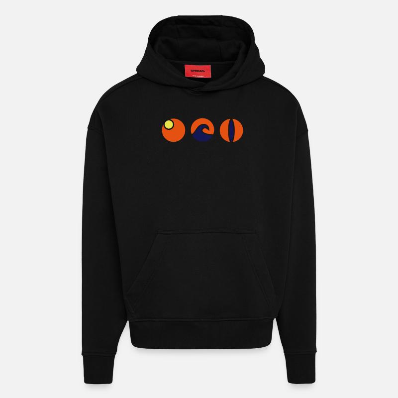 Parfait pour l'été - Sweat à capuche bio épais oversize fabriqué en UE - SOLID BLACK