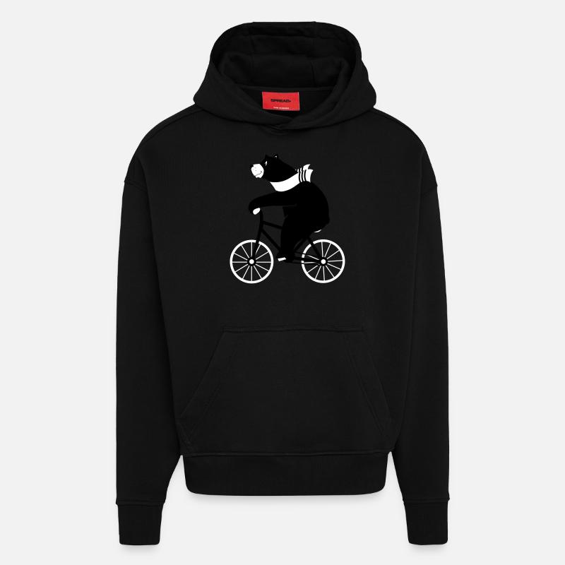 spread_baerbike - Hoodie- made by SPREAD  - SOLID BLACK