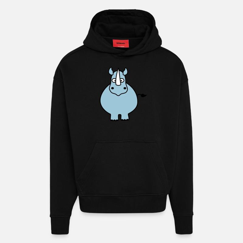 Nashorn - Hoodie- made by SPREAD  - SOLID BLACK