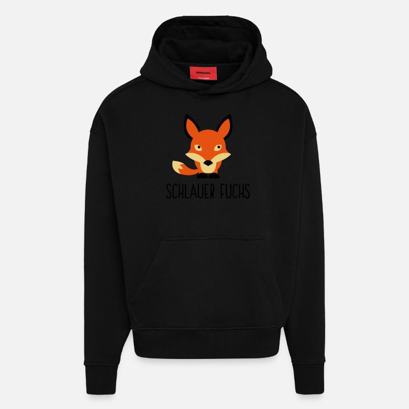 Ich bin ein schlauer Fuchs - Hoodie- made by SPREAD  - SOLID BLACK