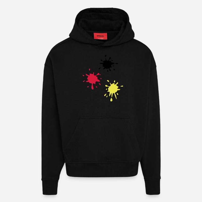 Kunst, Klecks, kunstklecks (super cheap!) - Hoodie- made by SPREAD  - SOLID BLACK
