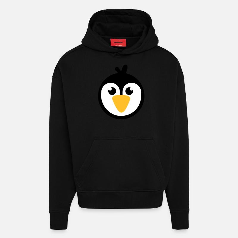 Pinguin - Hoodie- made by SPREAD  - SOLID BLACK