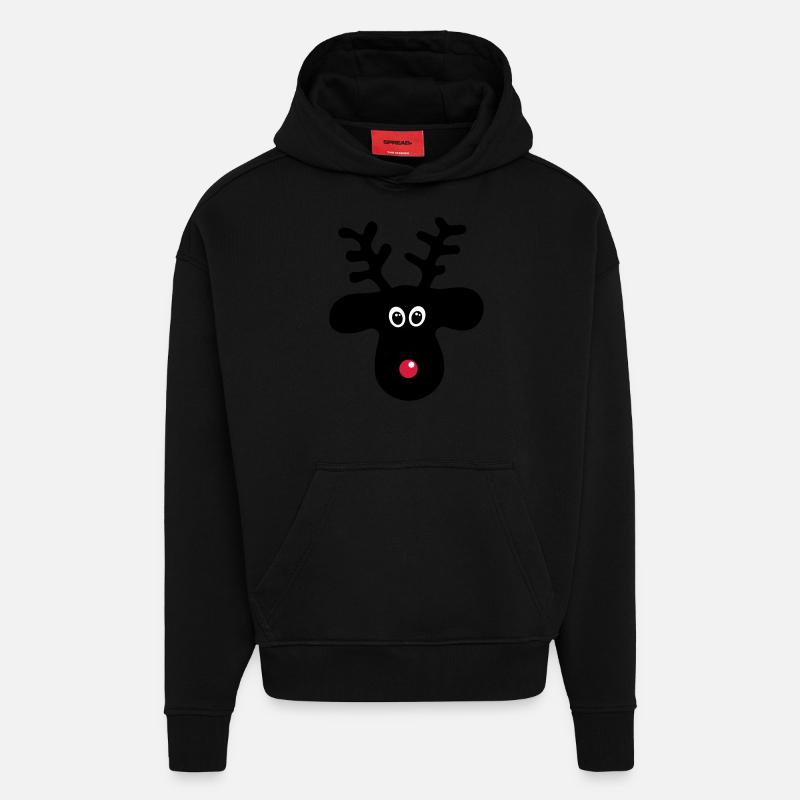 Caribou - Sweat à capuche bio épais oversize fabriqué en UE - SOLID BLACK