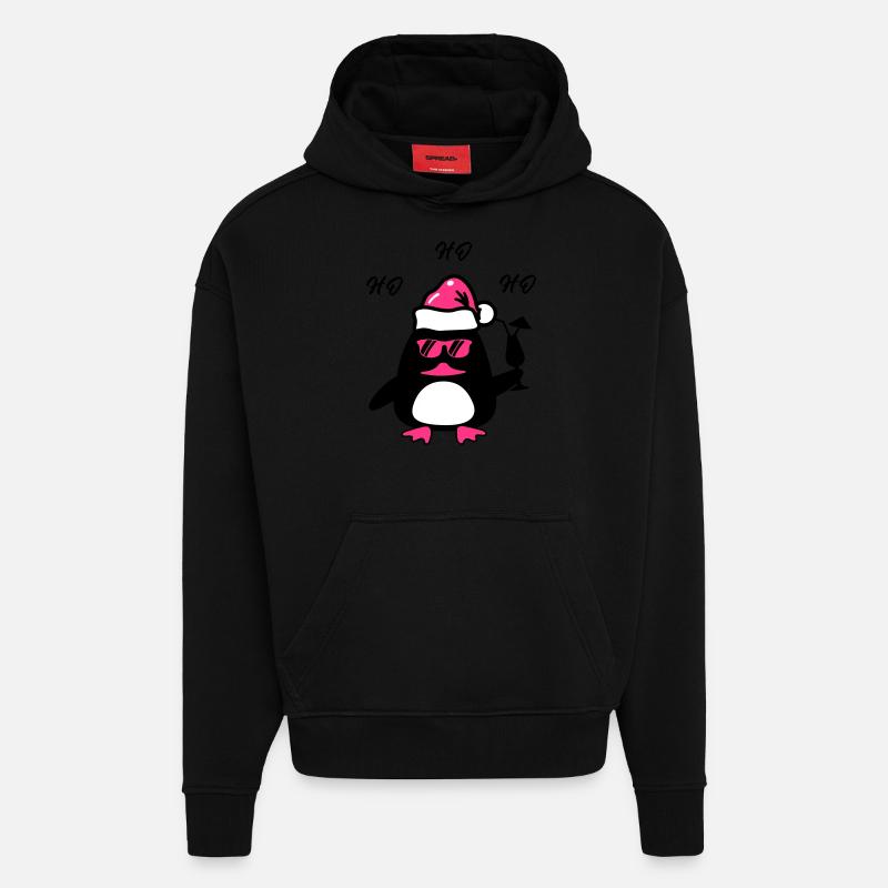 Beach Duck Christmas - Hoodie- made by SPREAD  - SOLID BLACK