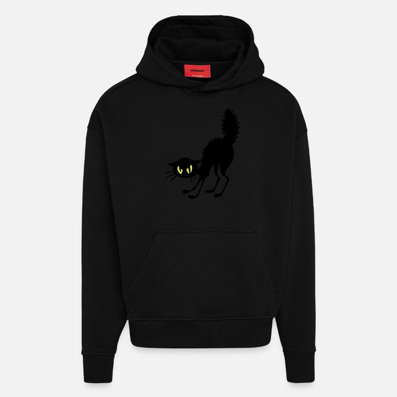 Verärgert Katze - Hoodie- made by SPREAD  - SOLID BLACK