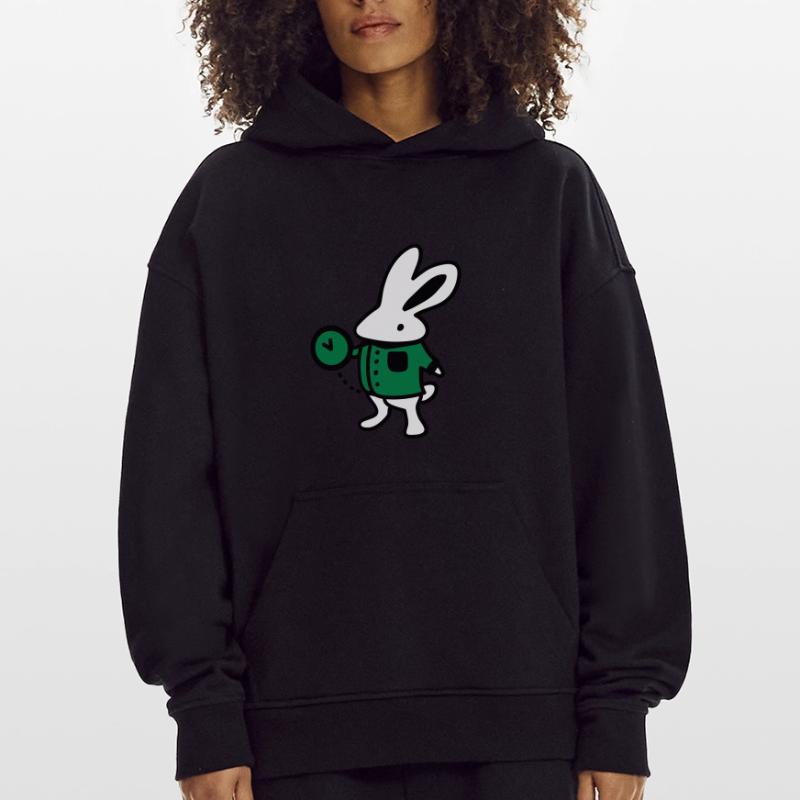 Rabbit + Clock Hoodie- made by SPREAD 