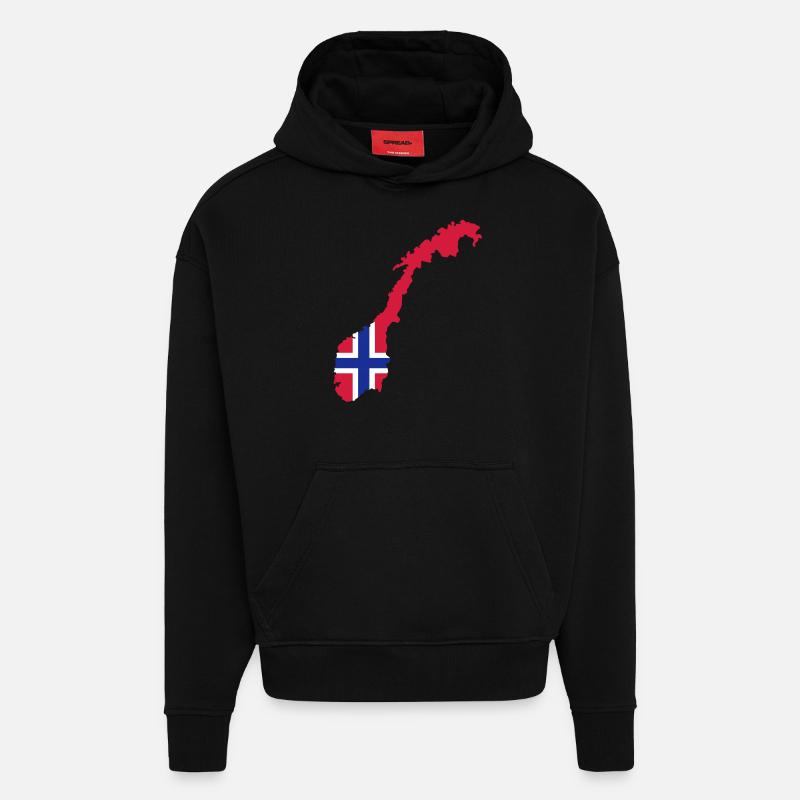 Norwegen - Hoodie- made by SPREAD - SOLID BLACK