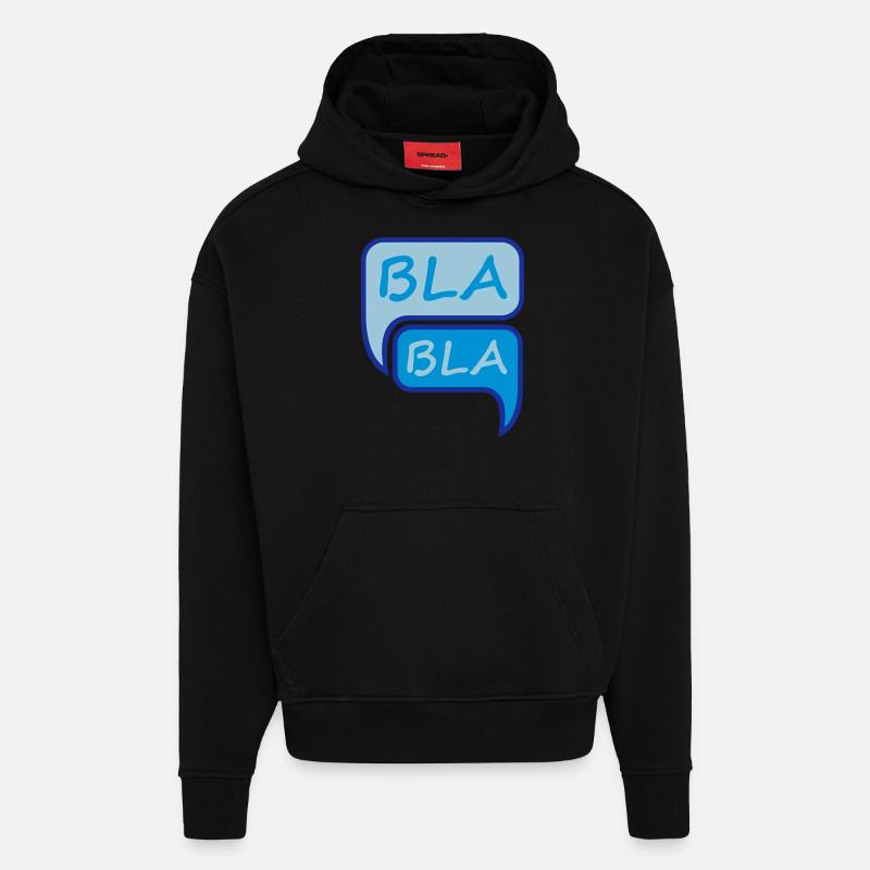 Bla Bla Design - Sweat à capuche bio épais oversize fabriqué en UE - SOLID BLACK