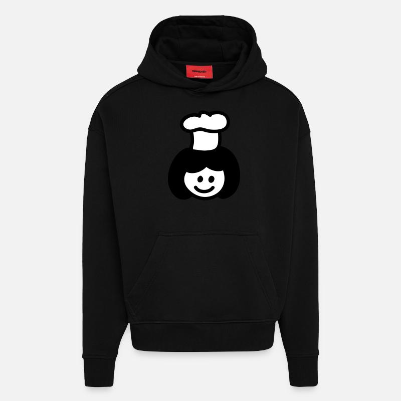 Cuire 2 - Sweat à capuche bio épais oversize fabriqué en UE - SOLID BLACK