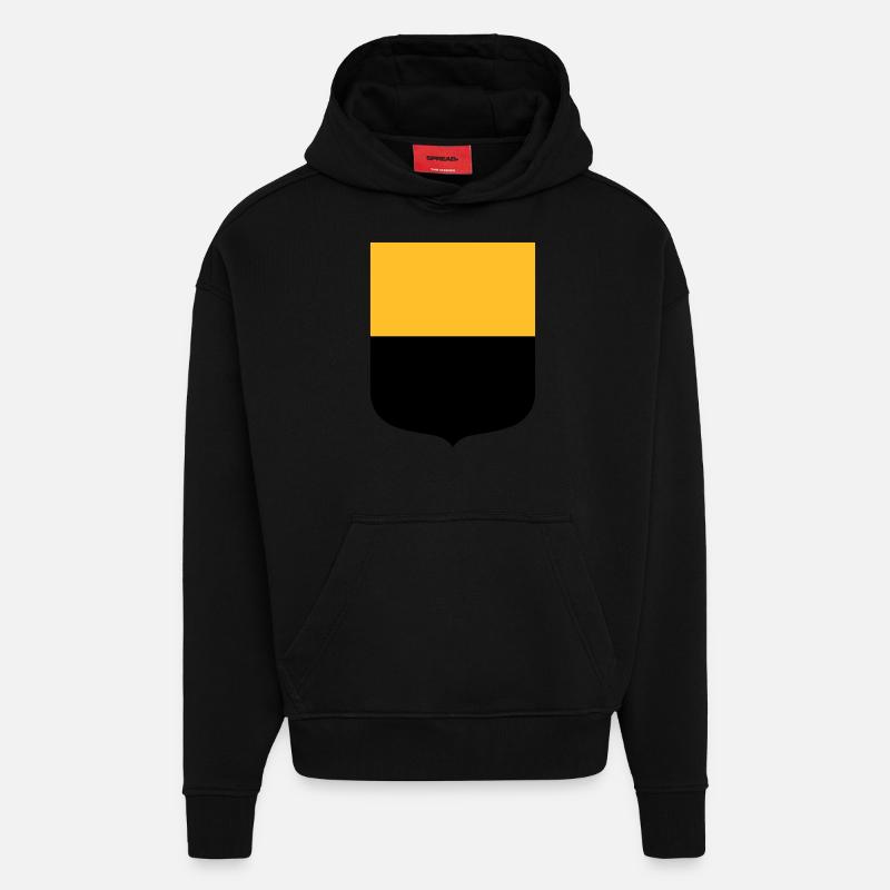 Saxe-Anhalt - Sweat à capuche bio épais oversize fabriqué en UE - SOLID BLACK