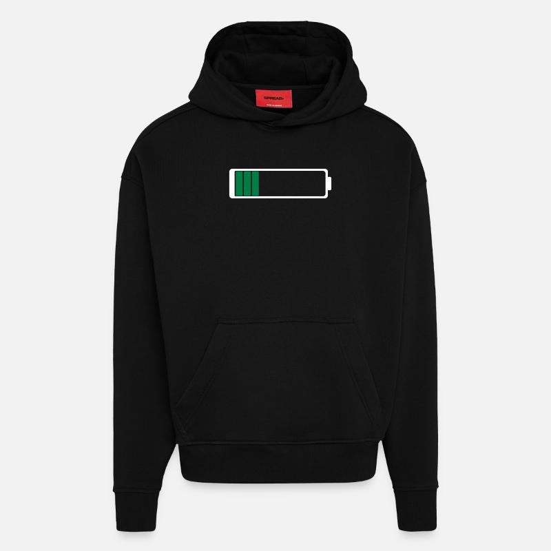 Akku leer - Hoodie- made by SPREAD  - SOLID BLACK