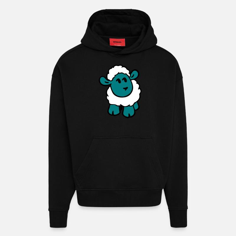 Schaf - Hoodie- made by SPREAD  - SOLID BLACK
