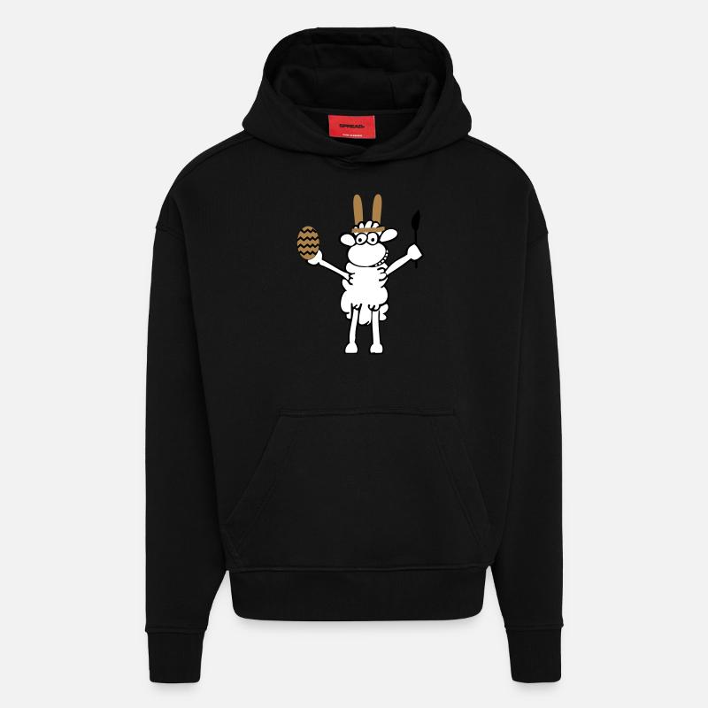 Osterschaf - Hoodie- made by SPREAD  - SOLID BLACK