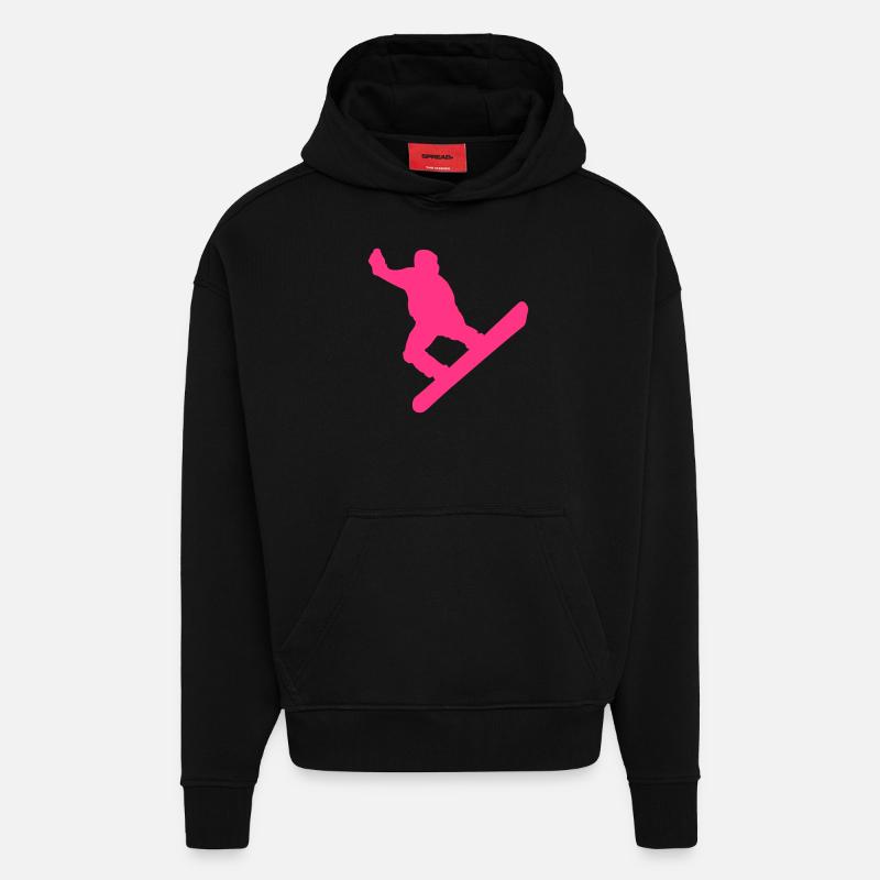 snowboarder - Hoodie- made by SPREAD  - SOLID BLACK