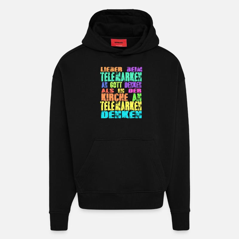 Telemarken Kirche - Hoodie- made by SPREAD  - SOLID BLACK