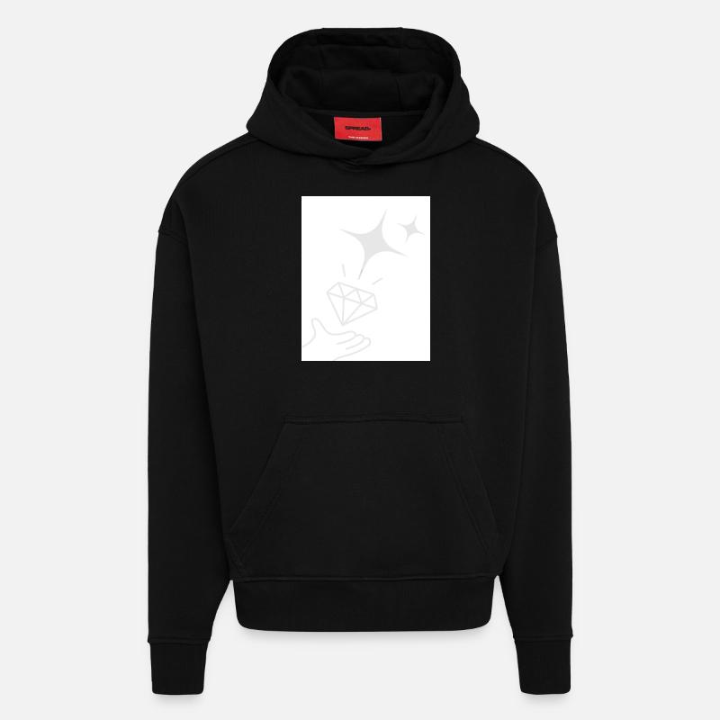 Verso B - Sweat à capuche bio épais oversize fabriqué en UE - SOLID BLACK