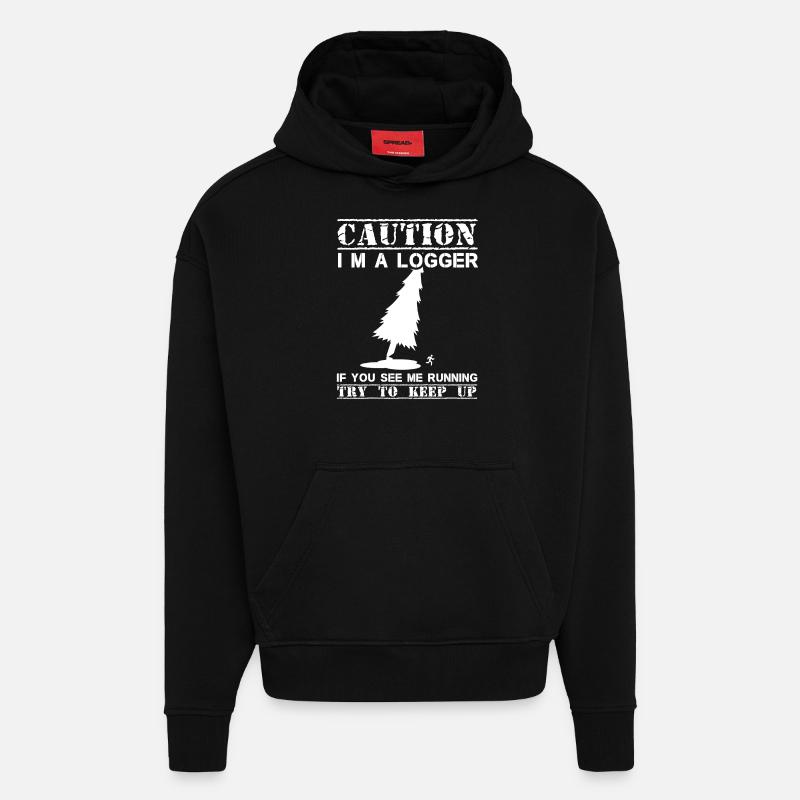 Holzhacker - Hoodie- made by SPREAD  - SOLID BLACK